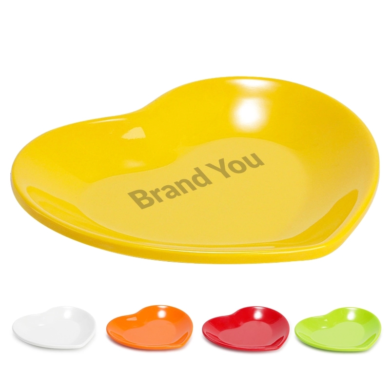 8" Heart Shaped Melamine Serving Plate