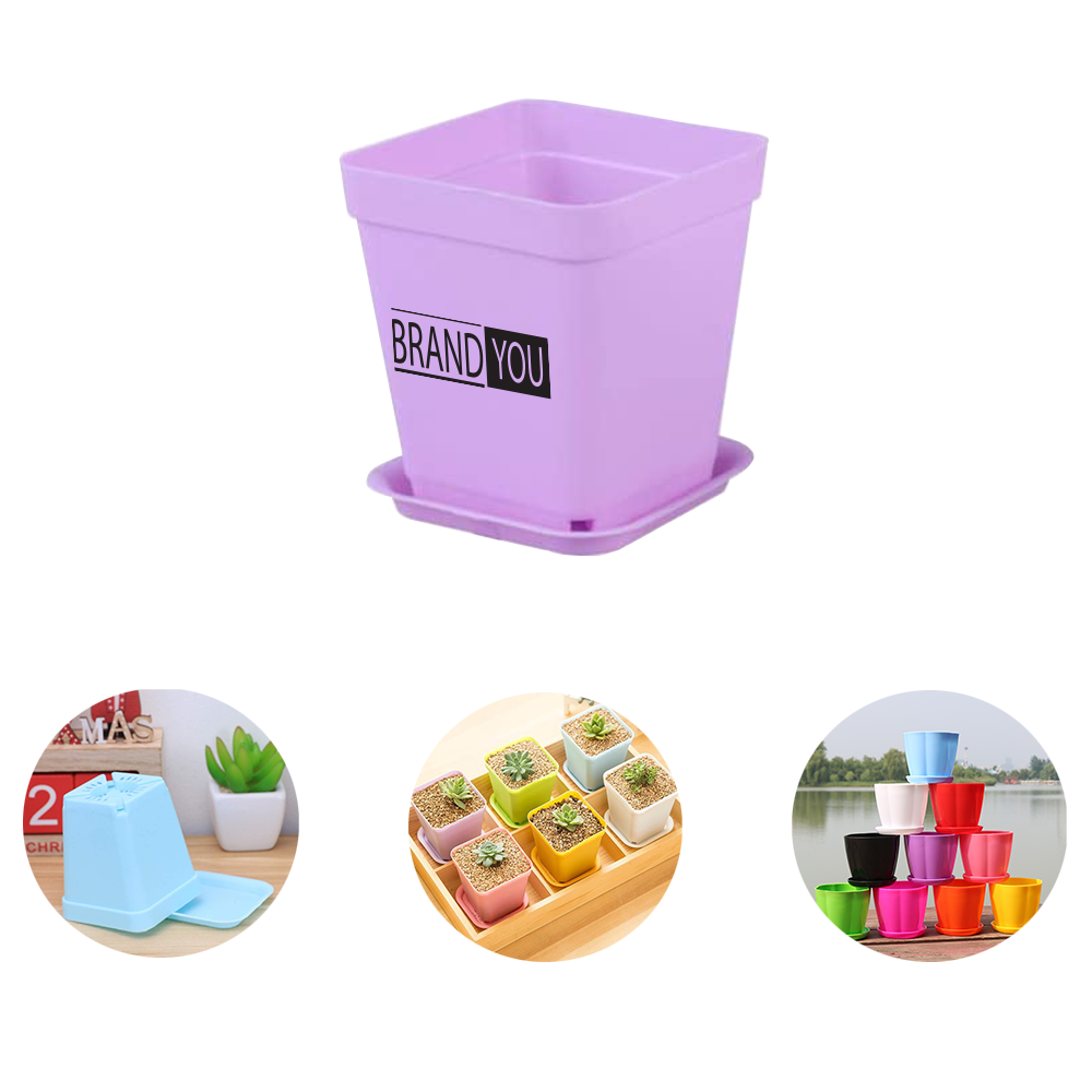 Mini Square Plastic Flower Pot