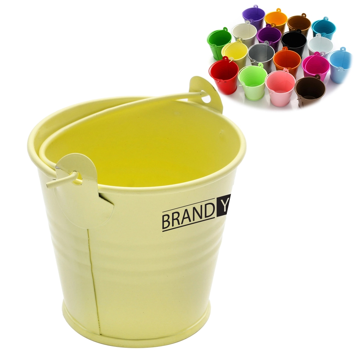 Mini Pastel Metal Bucket Pail Plant Pot