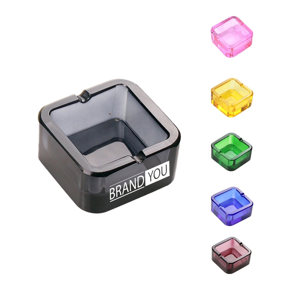 Elegant Square Glass Ashtray for Sophisticated Spaces