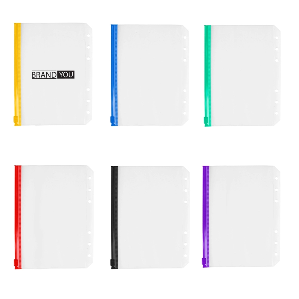 A5 Frosted PVC Self-Sealing Storage Bags for Organization