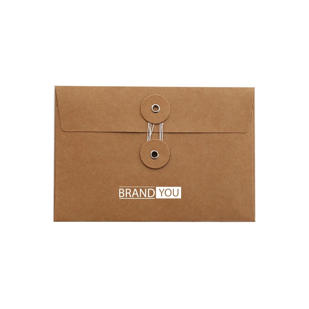 Kraft Paper File-Style Envelope Storage Bags with String Tie