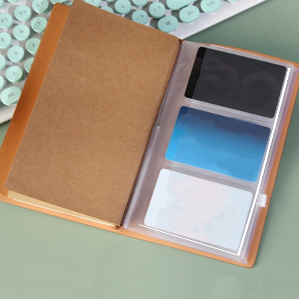 A7 PU Leather Travel Planner with 76 Kraft Sheets and Strap