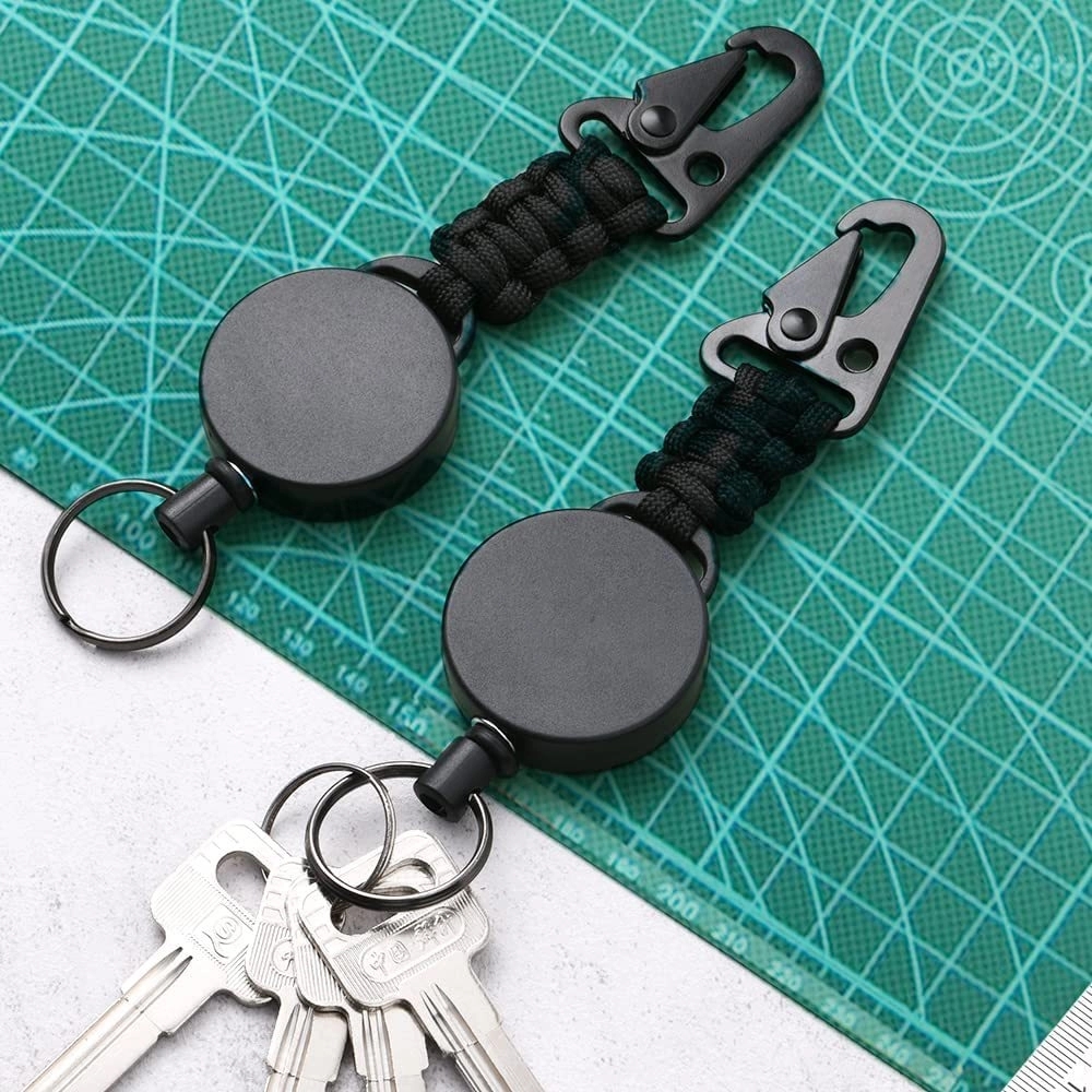 Heavy-Duty Retractable Keychain with Zinc Alloy Eagle Mouth