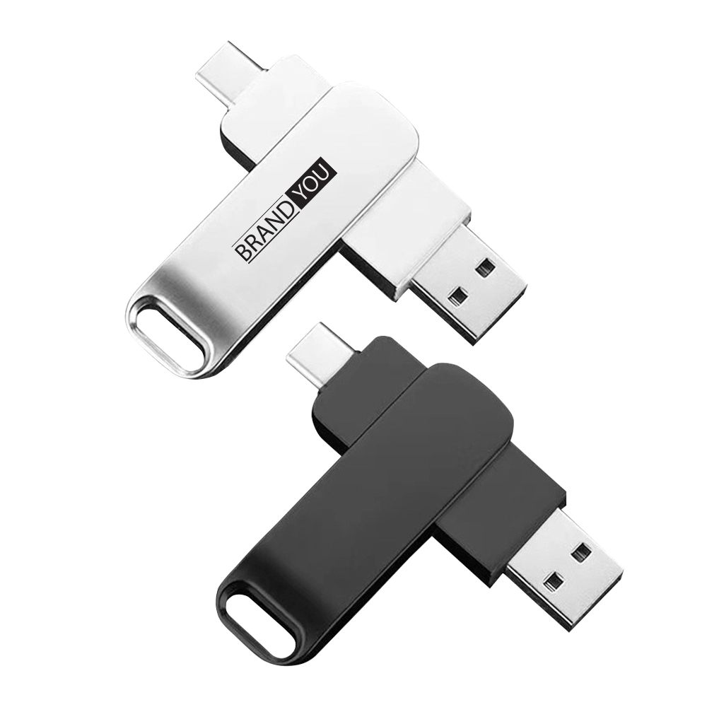 Dual-Use 64GB Rotating USB Flash Drive