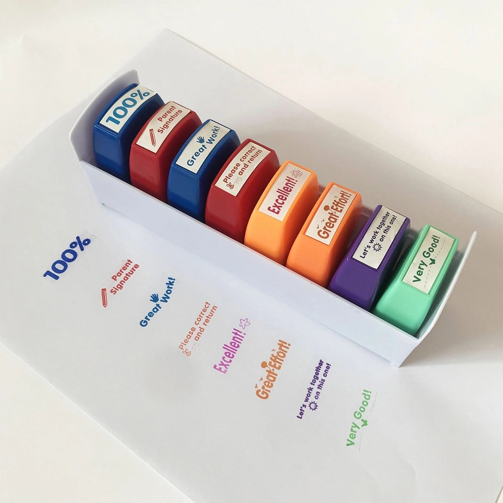 8pcs Teacher Stamp Set w/ Case