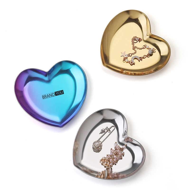 Stainless Steel Heart-Shaped Jewelry Tray