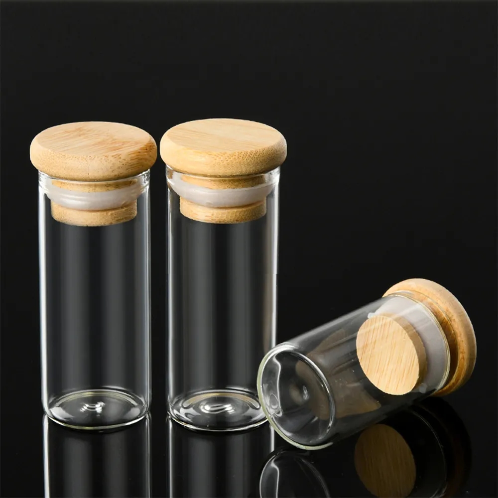 1oz Bamboo Lid Glass Bottle for Multiple Uses