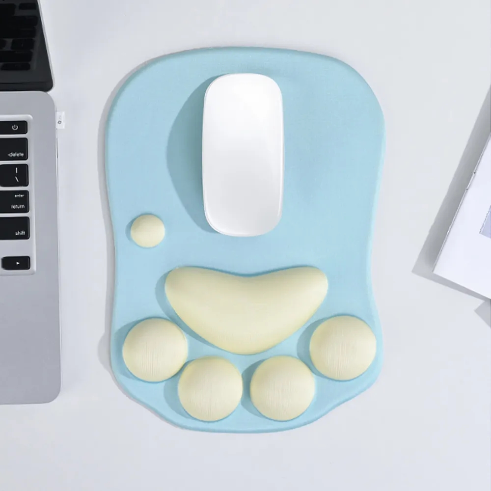 Cat Claw XL Mouse Pad with 3D Wrist Rest for Office/Gaming