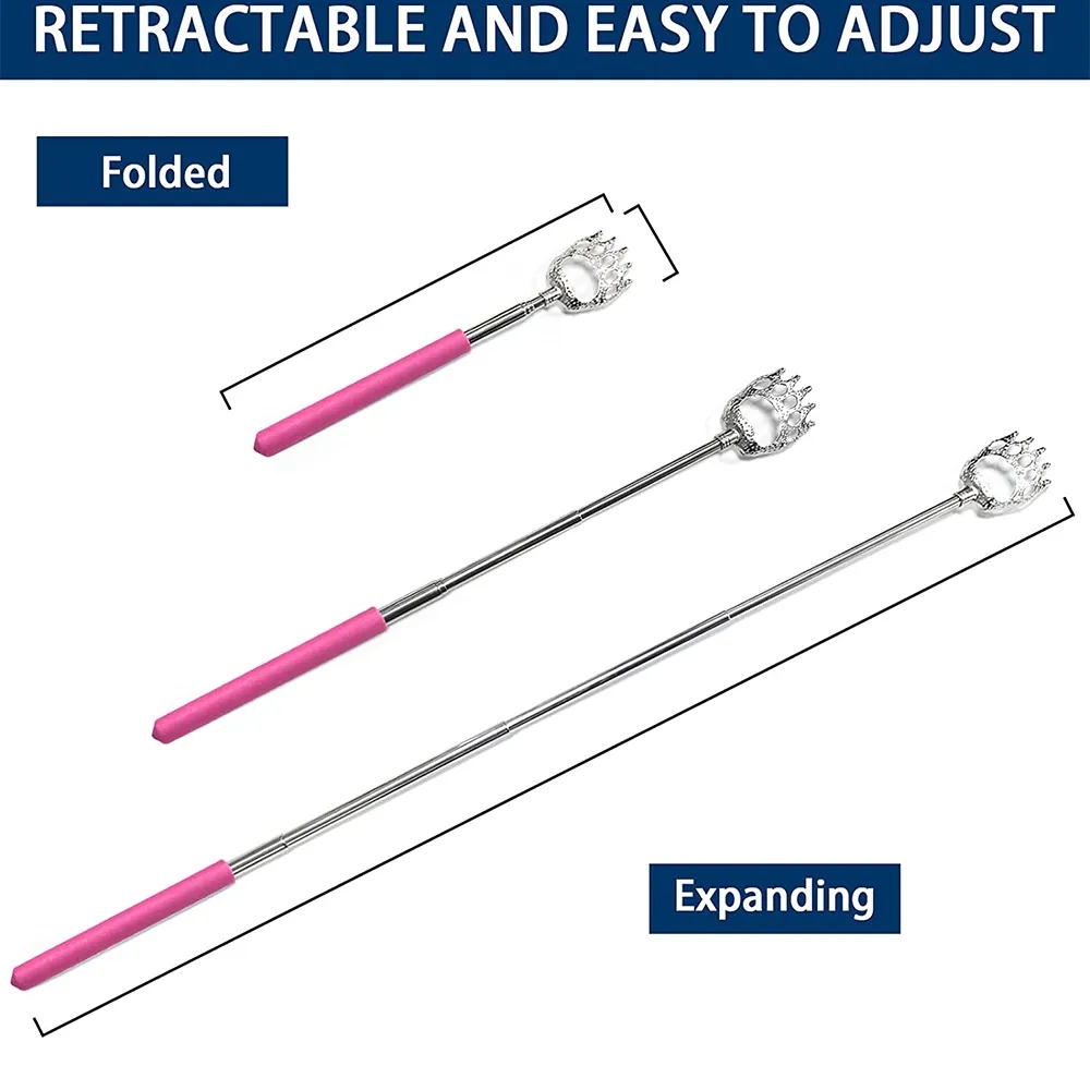Telescopic Stainless Steel Back Scratcher