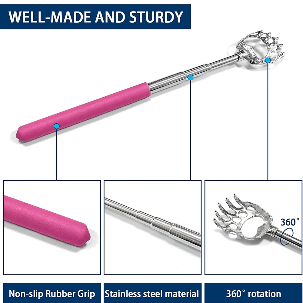Telescopic Stainless Steel Back Scratcher