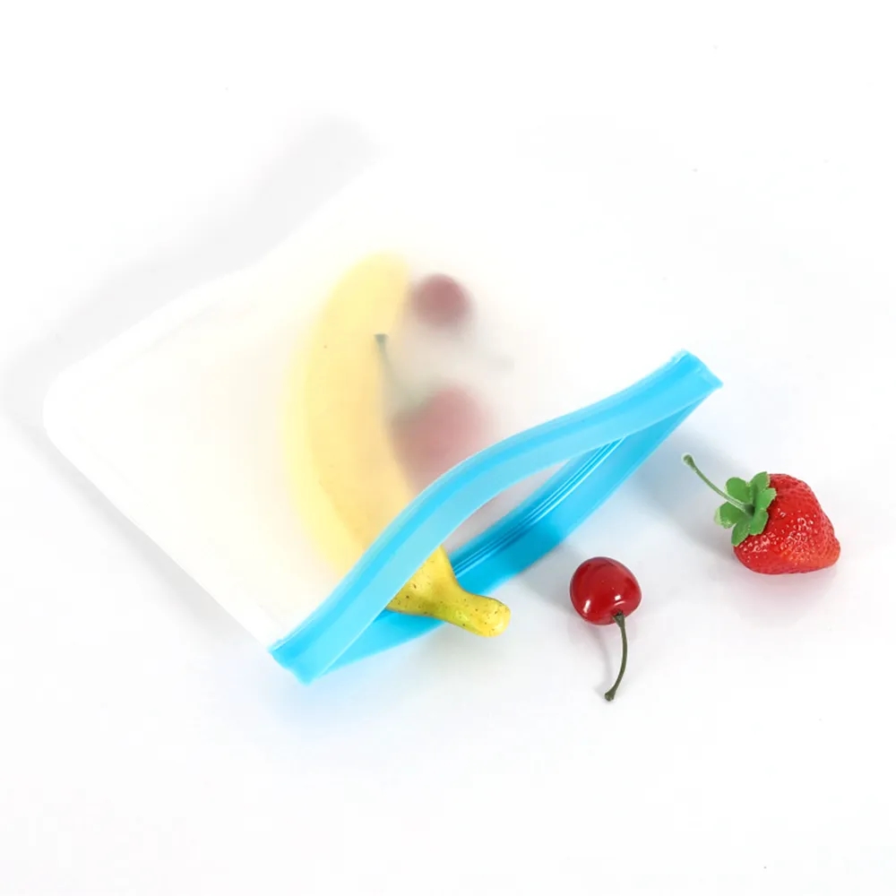 Colorful Strip Zipper PEVA Fresh-keeping Bag