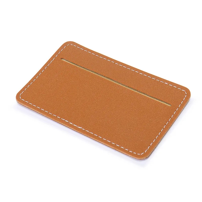 Ultra-Thin PU Card Holder - Sleek and Minimalist Single Slot