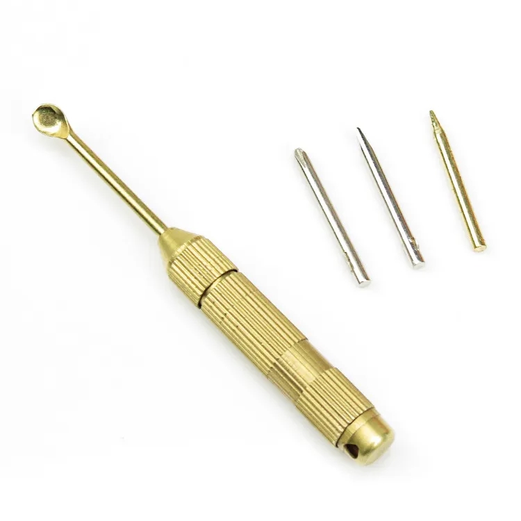 Portable Copper Ear Wax Removal Tools Spoon 4-piece Set