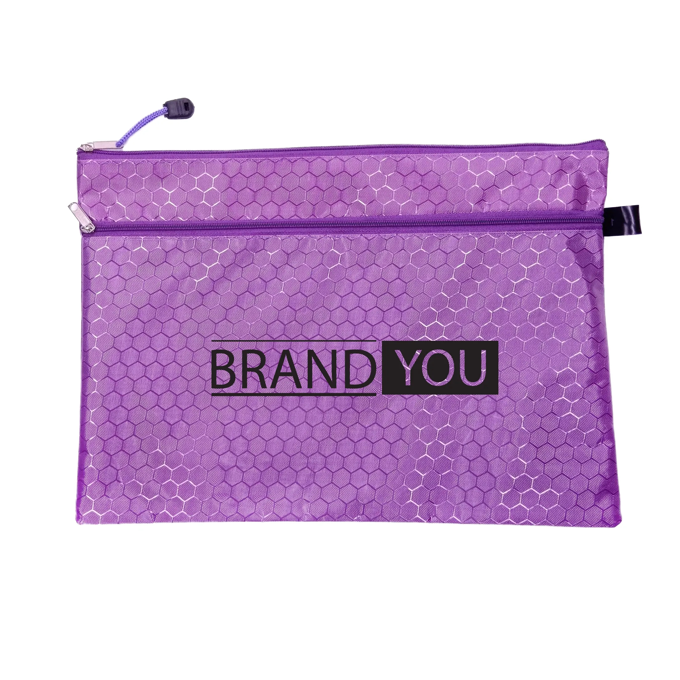 A4 Double-layer Football Pattern File Bag Organizer