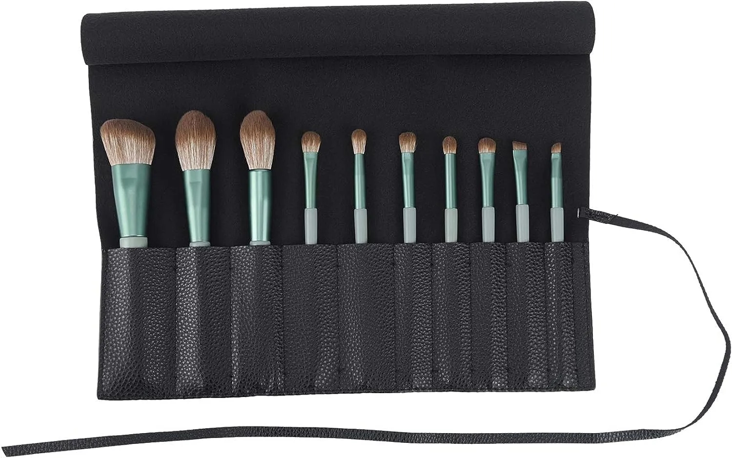 Tie-up Bag with 10-Slot Makeup Brush Organizer Pouch