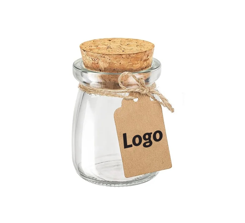 3.4 oz Glass Candy & Gift Favor Jars with Cork Lids