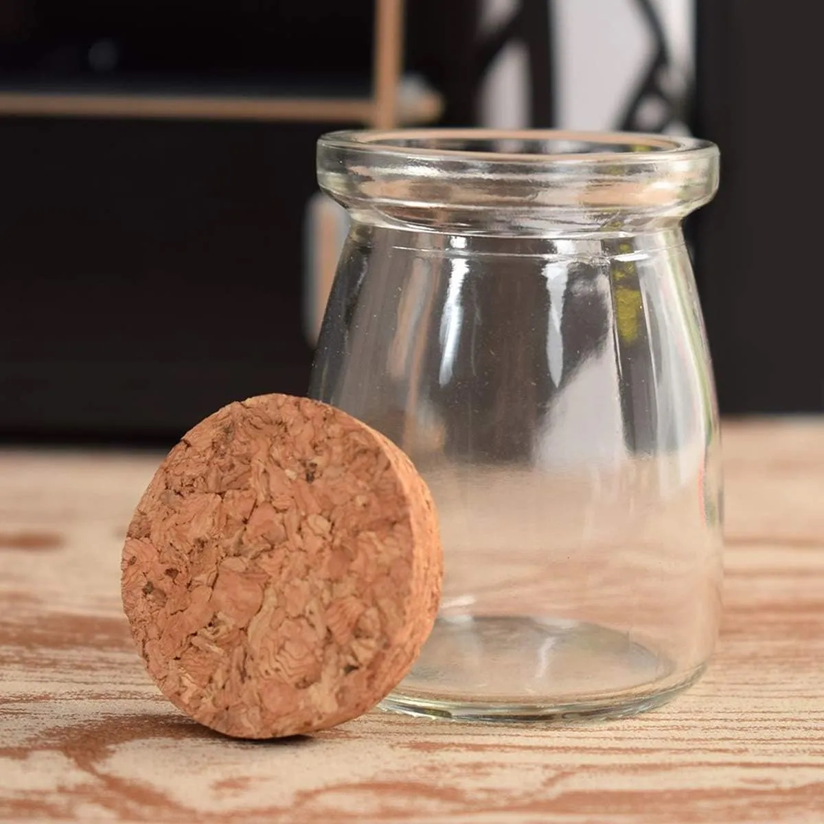 3.4 oz Glass Candy & Gift Favor Jars with Cork Lids