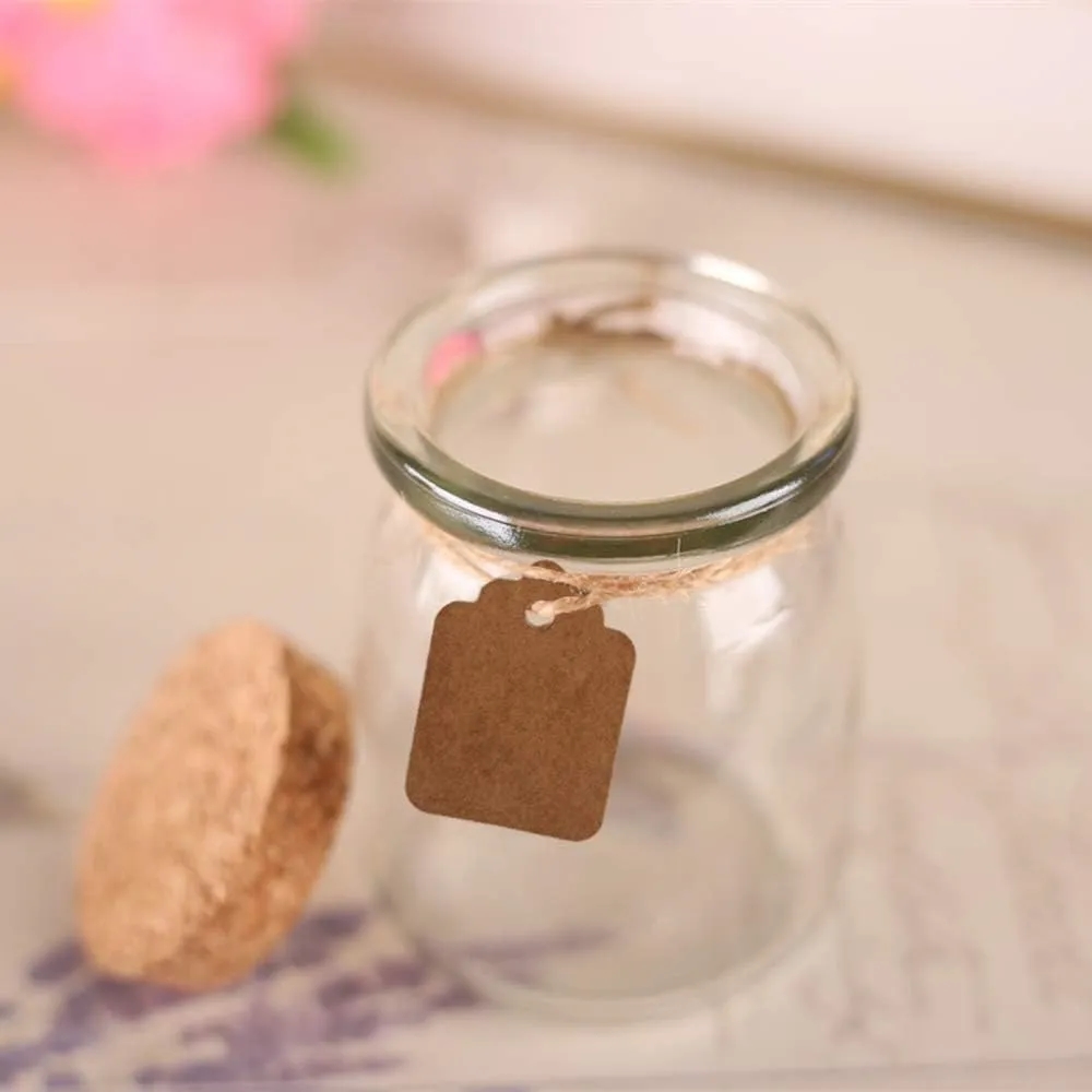 3.4 oz Glass Candy & Gift Favor Jars with Cork Lids