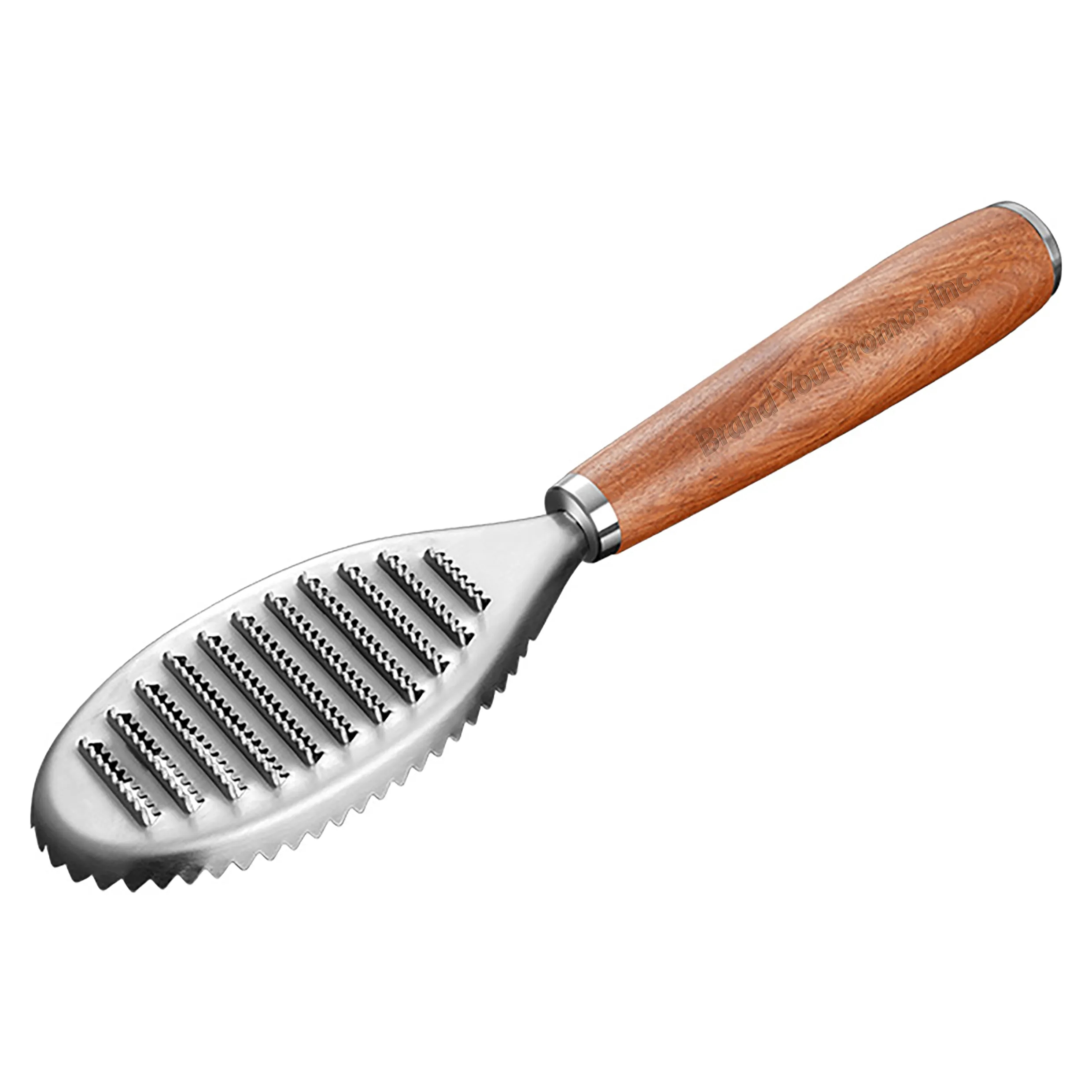 Stainless Steel Fish Scaler & Grater with Wooden Handle