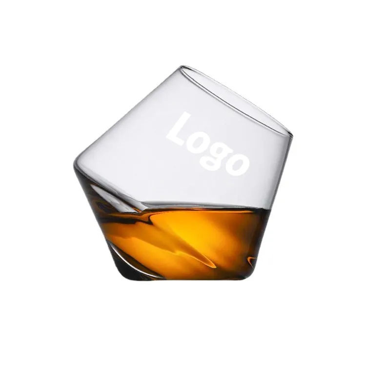 11oz Crystal Tilted Whiskey Glass