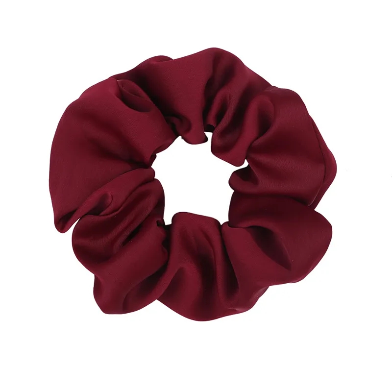 Elegant Silk Satin Scrunchy - Neutral, Gentle Hair Accessory