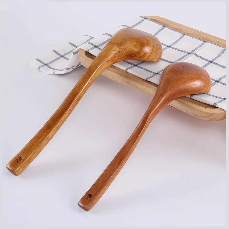 Natural Wooden Ladle for Cooking and Serving - 11 Inches
