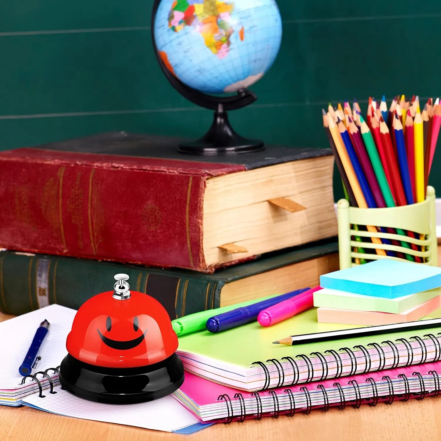 313991259.jpg Smile Face Desk Service Bell 3" - Metal Anti-Rust