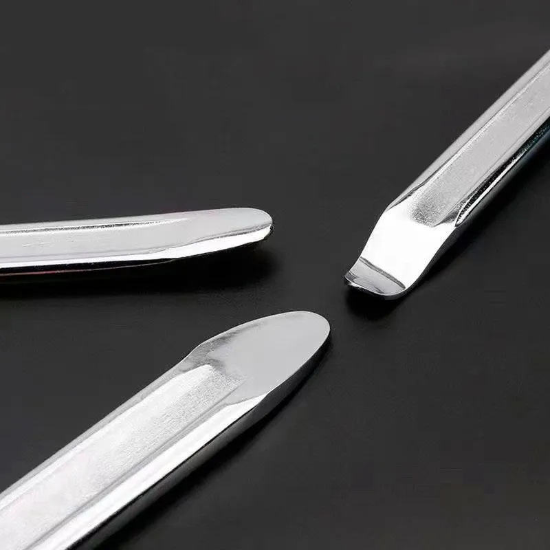 12-Inch Steel Curved Tire Iron Pry Bar with Chrome Finish