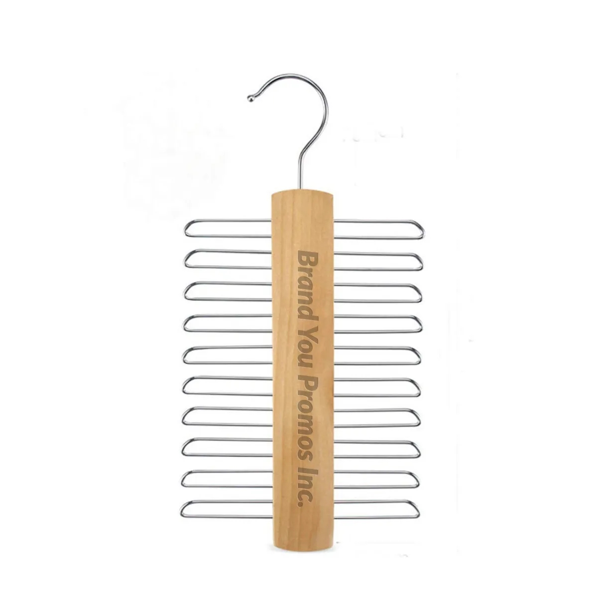 Premium Wooden Tie and Belt Organizer Hanger with 360 Swivel