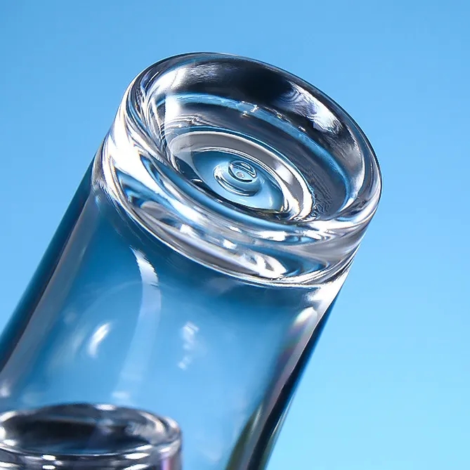 1 OZ Clear Cone-Shaped Plastic Shot Glasses with Heavy Base