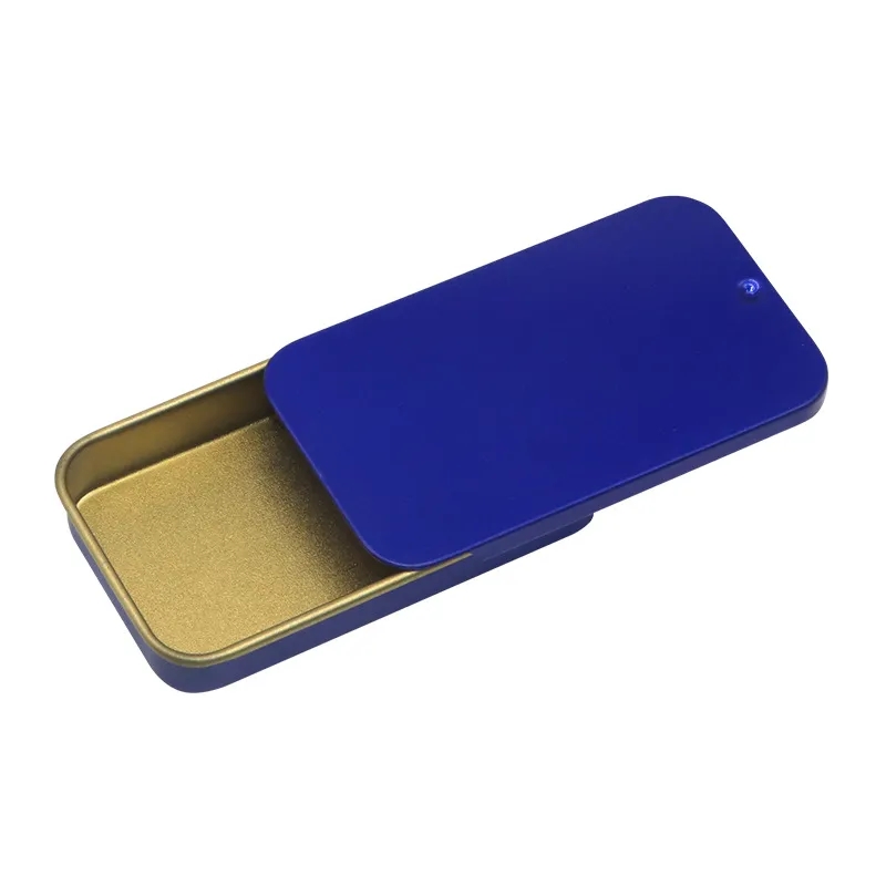 Mini Tin Box Candy Pill Cas Bin Jar Organizer w/ Slide Top