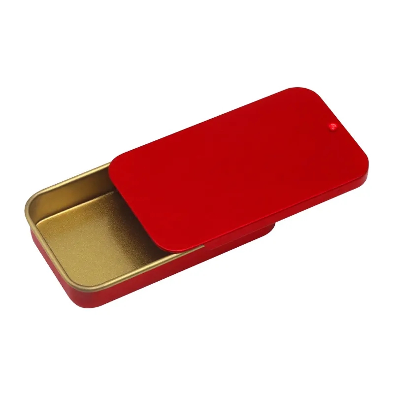 Mini Tin Box Candy Pill Cas Bin Jar Organizer w/ Slide Top