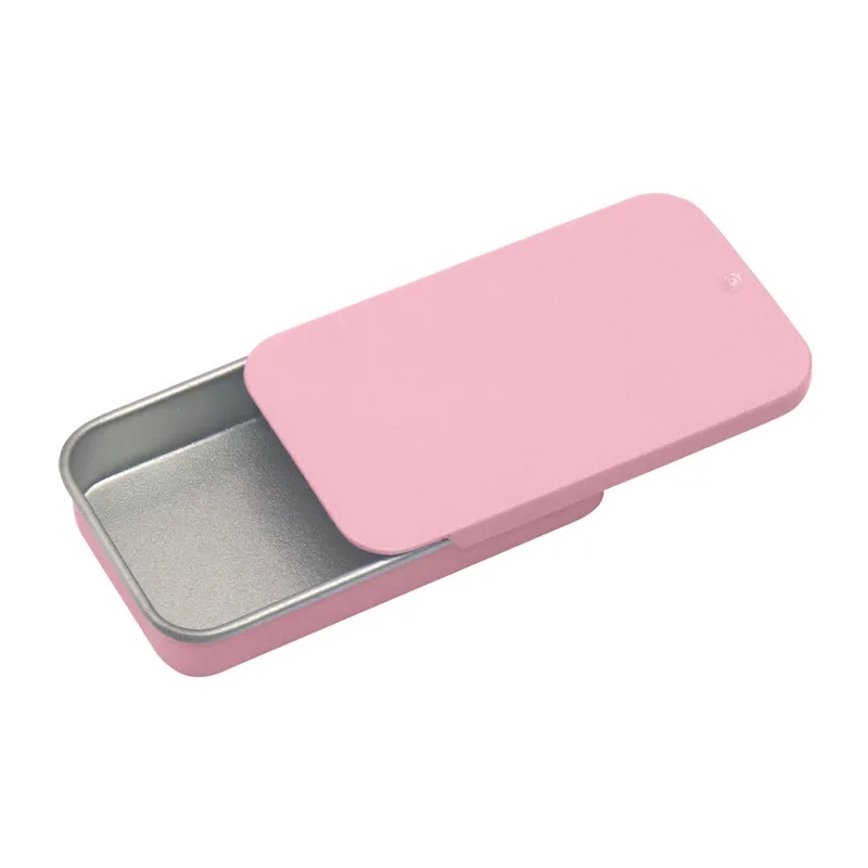 Mini Tin Box Candy Pill Cas Bin Jar Organizer w/ Slide Top