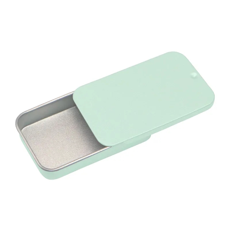 Mini Tin Box Candy Pill Cas Bin Jar Organizer w/ Slide Top