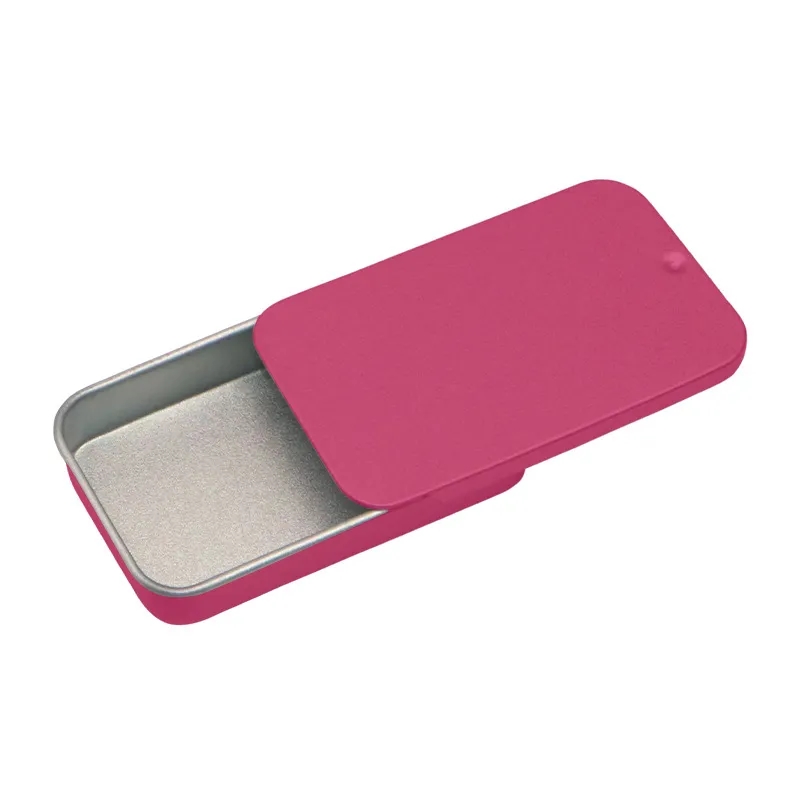 Mini Tin Box Candy Pill Cas Bin Jar Organizer w/ Slide Top