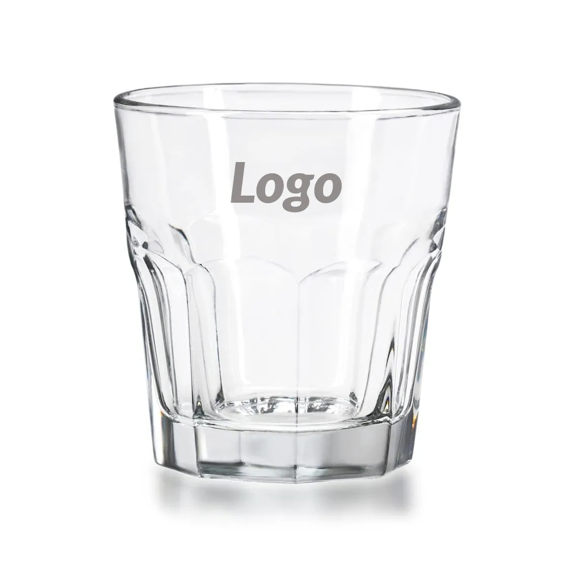 Tempered Octagonal 8 oz Old Fashioned Cocktail Glasses