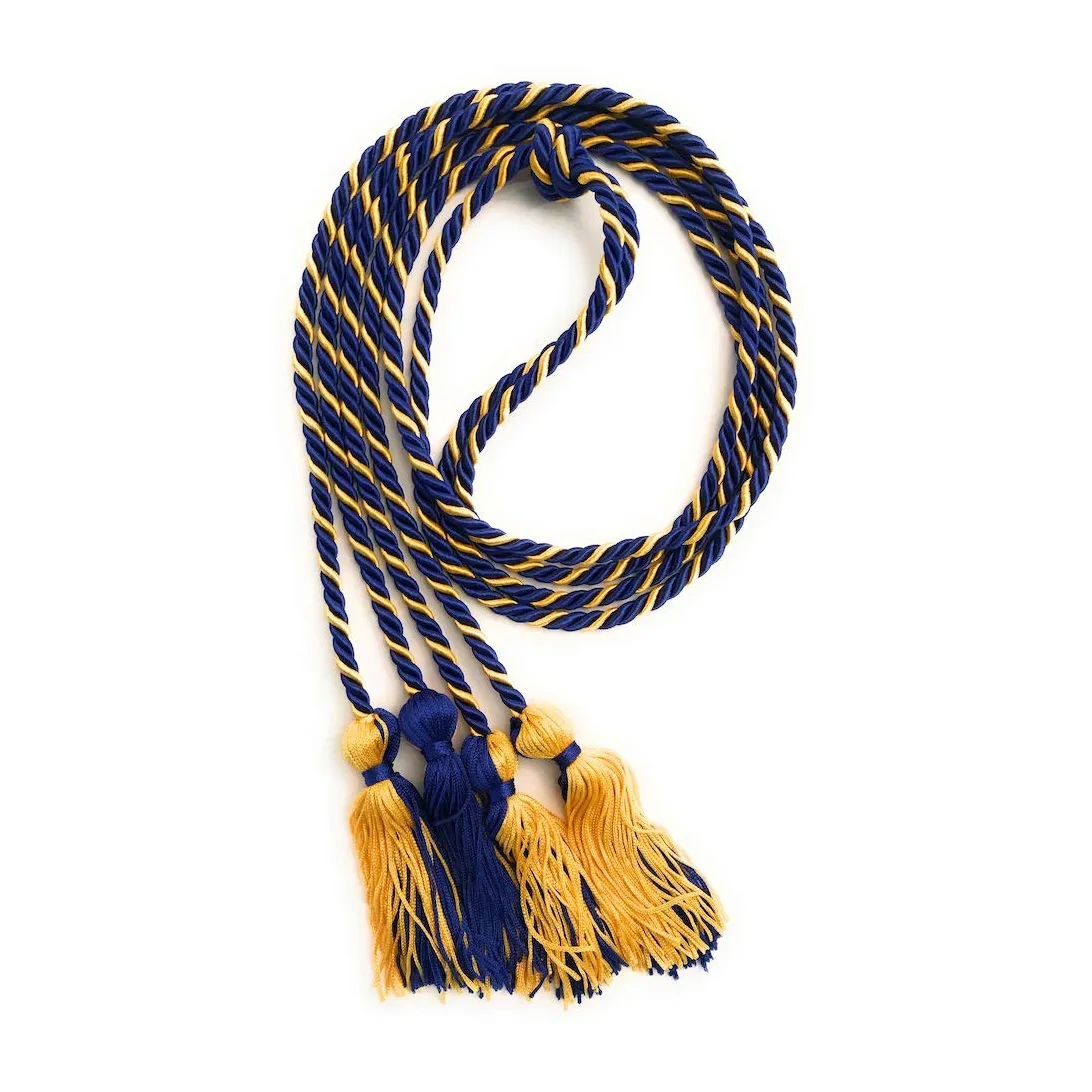 Multicolor Intertwined Polyester 68" Graduation Honor Cords