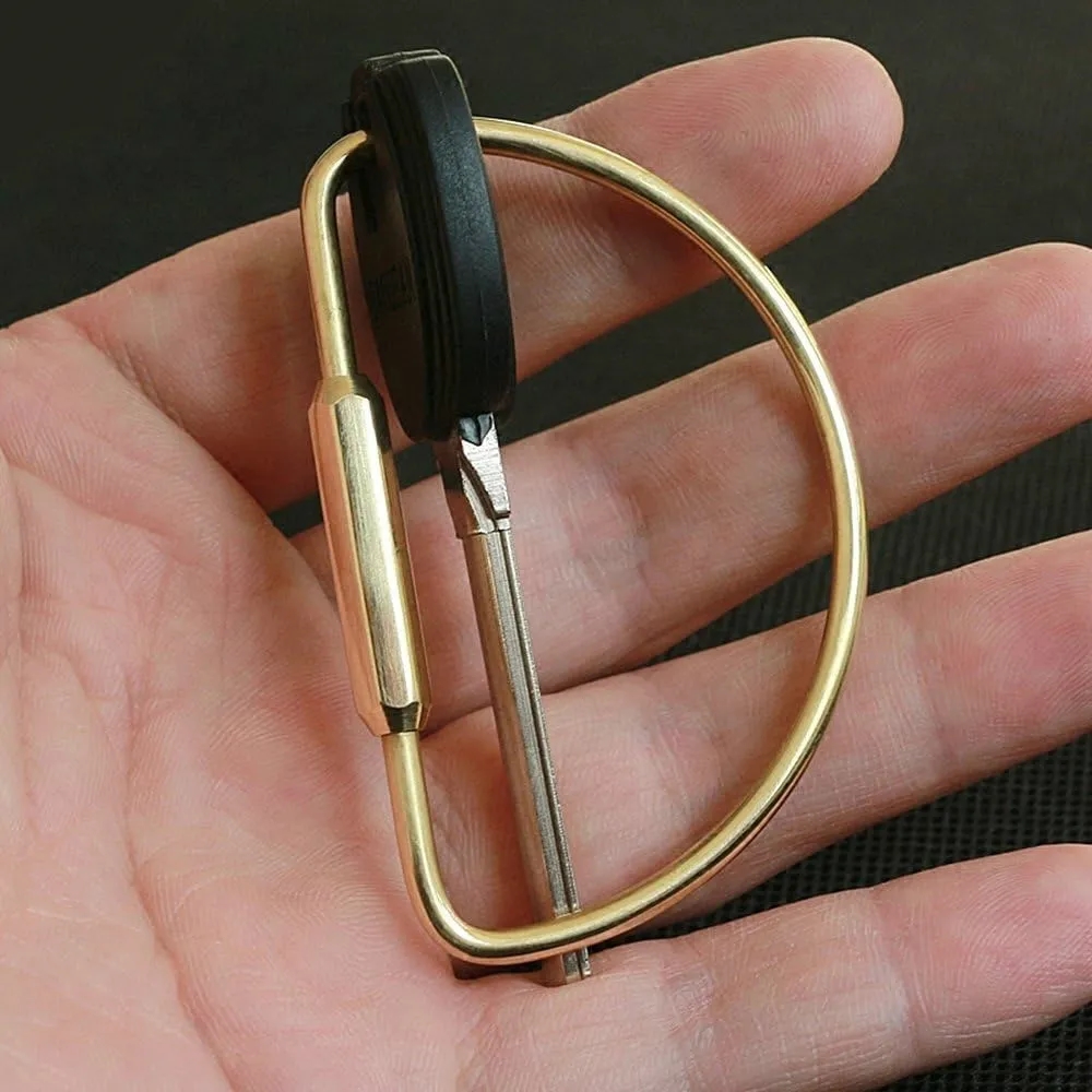 Brass Screw Lock D-Shape Key Holder