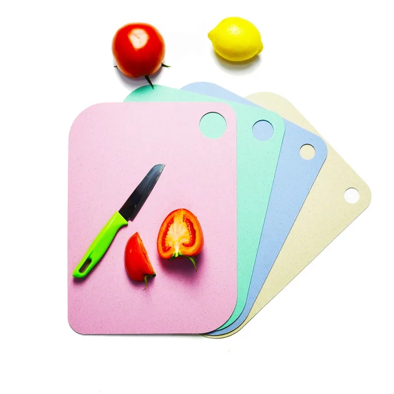 Eco-Friendly Flexible Wheat Straw Cutting Board Mat w/ Hole