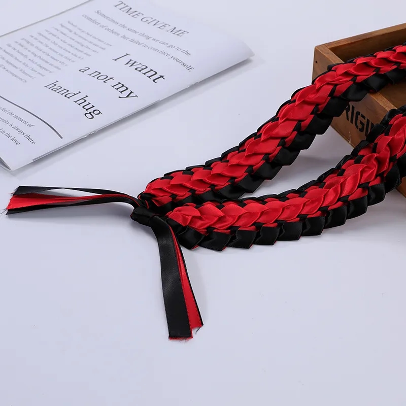 Colorful Graduation Ribbon Lei Necklace for Celebrations