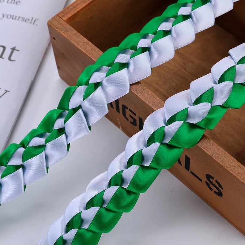 Colorful Graduation Ribbon Lei Necklace for Celebrations