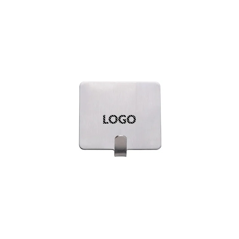 Square Stainless Steel Adhesive Hooks - No Drill Needed