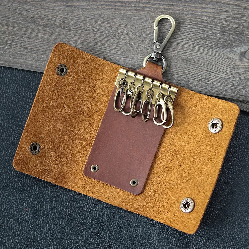 Casual Vintage Leather Men's Key Wallet