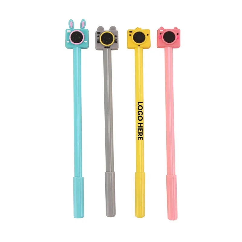 Cute Cartoon Camera-Shaped Gel Pen for Creative Expression
