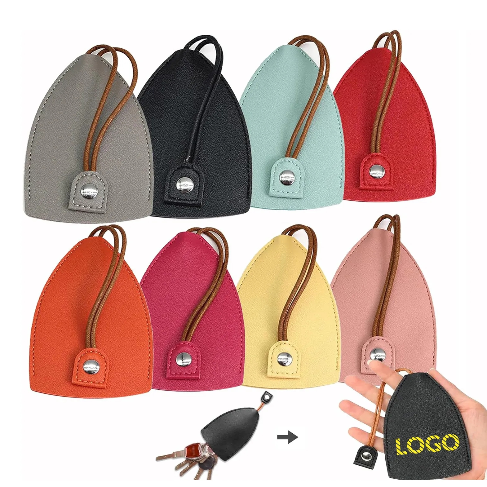 Creative PU Pull-Out Key Case Cover Sleeve Pouch Organizer