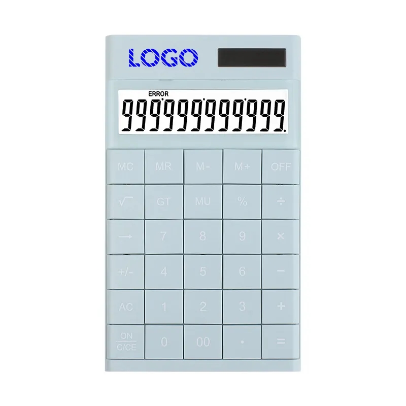 Solar-Powered 12-Digit Calculator with Comfort Tilt Design