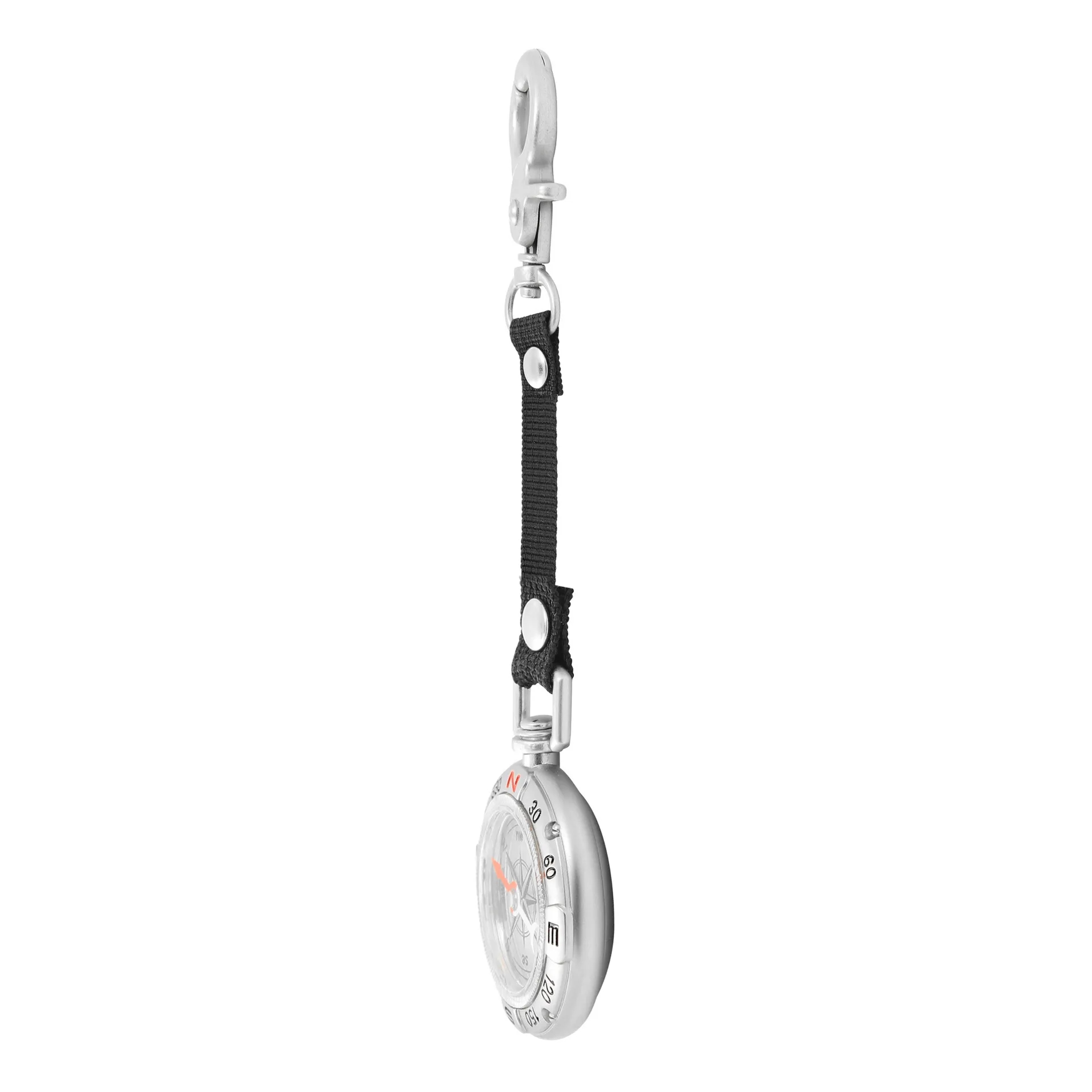 Zinc Alloy Portable Pocket Watch Compass w/ Keychain Clip