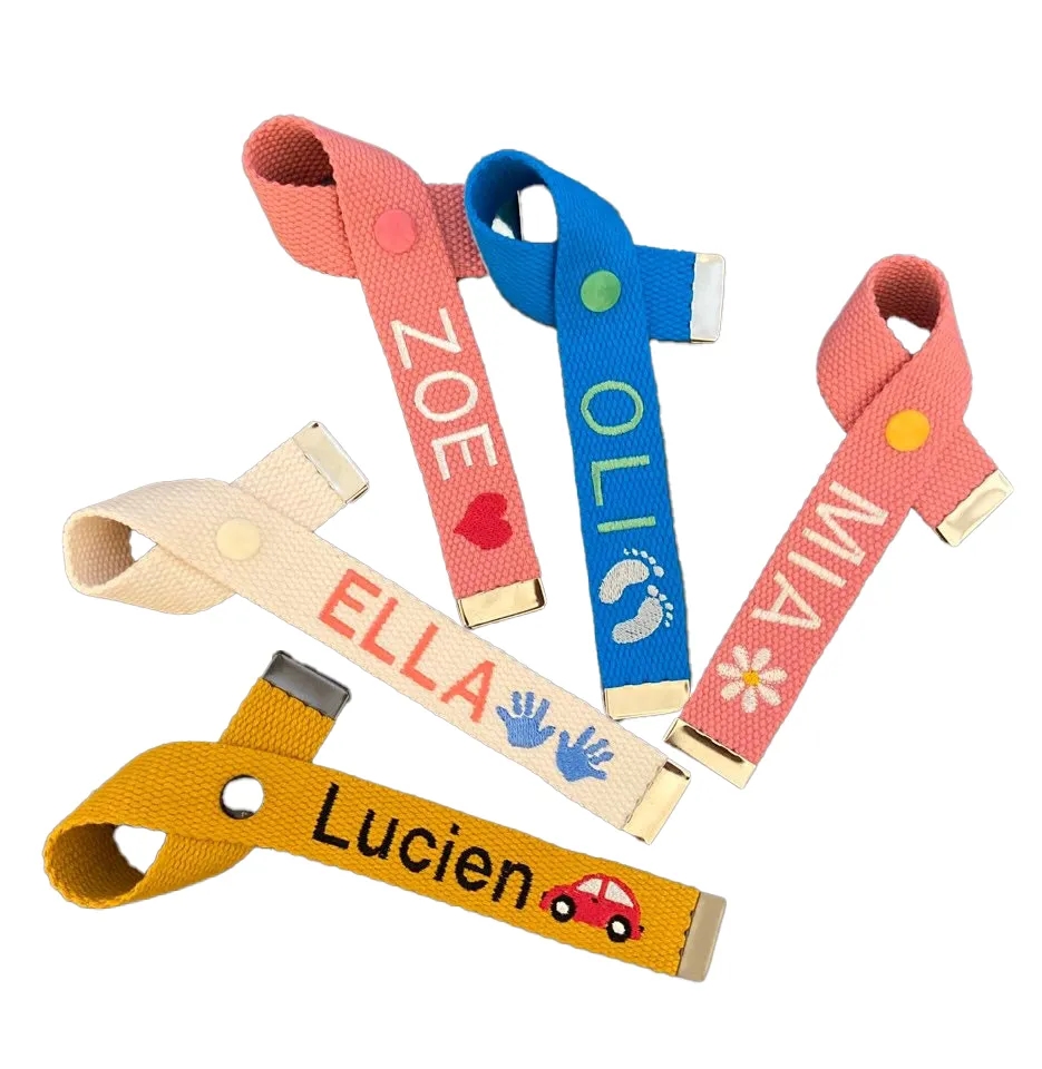 Ribbon Type Personalized Name Tag Custom Keychain